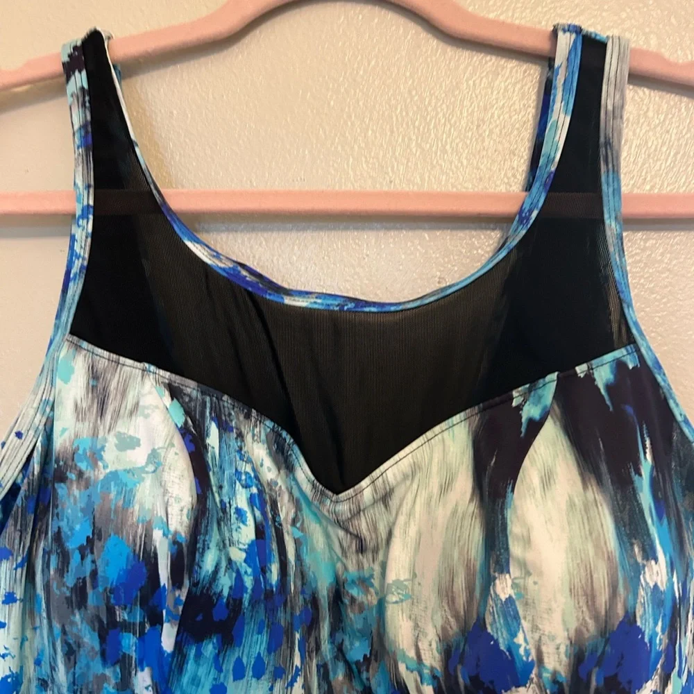 Swimsuits for All Size 18‎ Mesh High Neck Swimdress